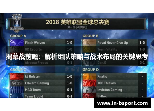 揭幕战前瞻:解析组队策略与战术布局的关键思考 揭幕战前瞻:解析组队策略与战术布局的关键思考